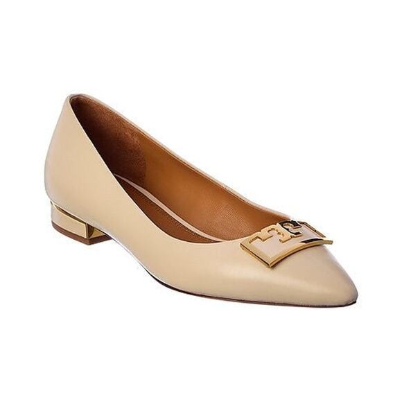 Tory Burch Gigi Leather Flat - 8 - Picture 1 of 4
